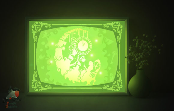 Alice in Wonderland Shadow Box Template
