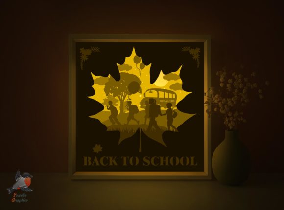 Back to School Shadow Box Template: A Creative Lightbox for Cozy Interiors