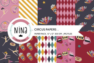 Circus Digital Paper for Creative Projects