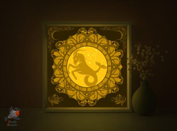 Crafting Warmth and Creativity: The Zodiac Sign Capricorn ShadowBox Template