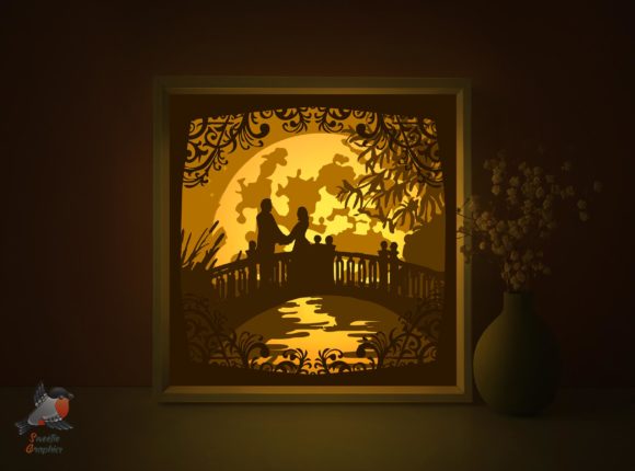 Creating Warmth and Romance: The Art of the Romantic Love Pair 3D Light Box Template