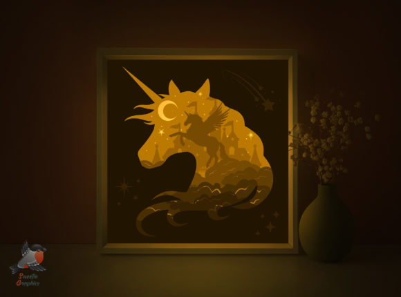 Fairytale Unicorn Lightbox Template for Creative Home Decor