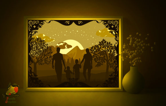Family Mother's Day 3D Light Box Template: A Thoughtful Craft for Modern Home Decor