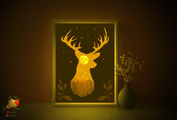 Forest Deer 3D Light Box Stars Template – A Creative Way to Bring Warmth and Personality to Your Space