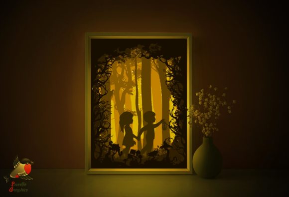 Gretel and Hansel Shadow Box Template: A Creative Lightbox for Cozy Interiors