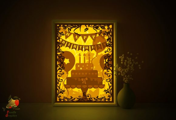 Happy Birthday Cake Light Box Template: A Creative Way to Celebrate with Light and Paper