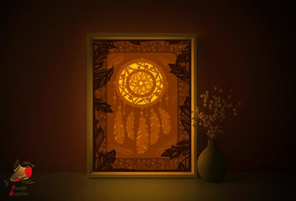 Indian Dream Catcher Lightbox Template: Creative Illumination for Every Space