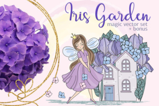Iris Garden Color Vector Illustration Set: A Versatile Design Resource