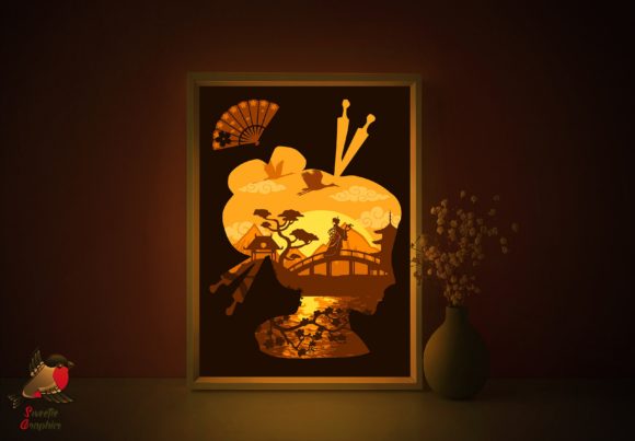 Japanese Sakura Landscape Light Box: A Versatile Papercraft for Interior Ambiance