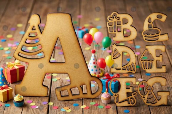 Laser Cut Birthday Alphabet SVG Bundle: A Versatile Design Resource