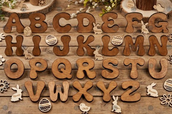 Laser Cut Personalized Alphabet SVG Set: A Versatile Tool for Creative Projects