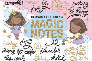 Magic Notes Glitter Color Vector Illustration