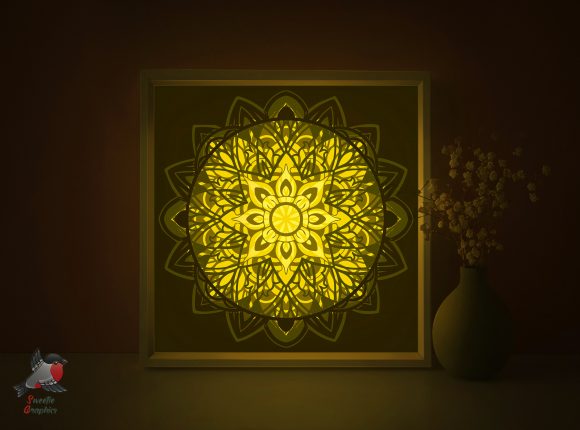 Mandala Light Box Template for Creative Decor