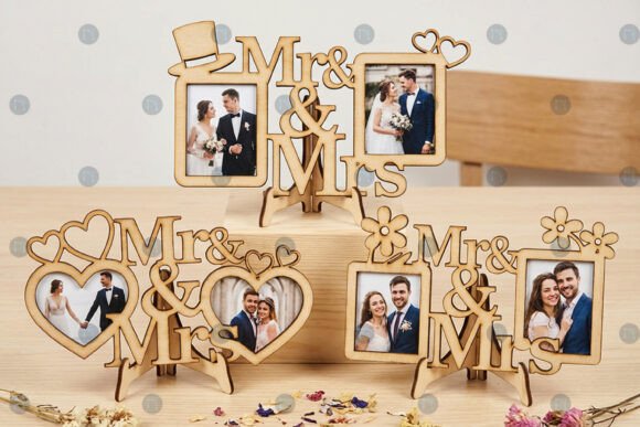 Mr and Mrs Photo Frame SVG Bundle: A Versatile Solution for Digital and Laser Craft Enthusiasts
