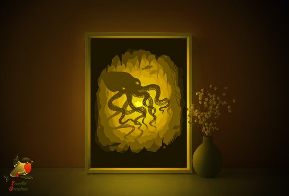 Octopus Sea Fish Light Box 3D Template: A Creative Way to Bring Life to Your Space