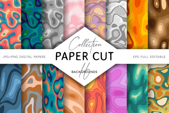 Paper Cut Backgrounds: A Versatile Design Resource for Modern Creatives