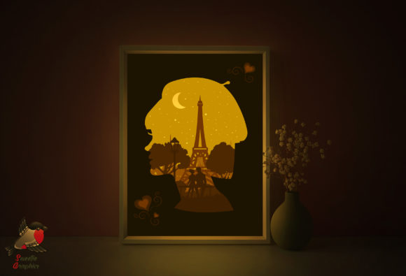 Paris Romantic Light Box Template 3D: Crafting Cozy Elegance with Digital Papercraft