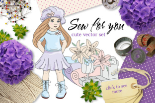 Sew for You Color Vector Illustration Set: A Versatile Design Resource for Creative Projects