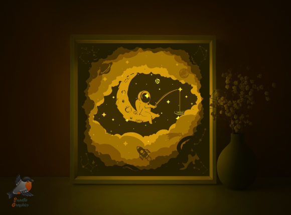 Spaceman Cosmonaut Lightbox Template: A Creative Way to Add Warmth to Your Space