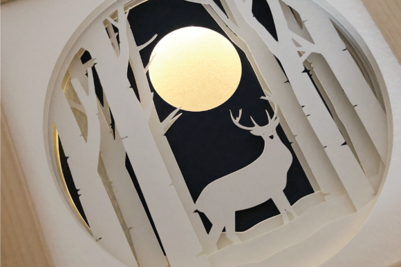 Stag Deer 3D Shadow Box Template: A Versatile Craft for Cutting and Design Enthusiasts