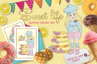 Sweet Life Golden Color Vector Illustration Set: Strategic Design for Creative and Business Use