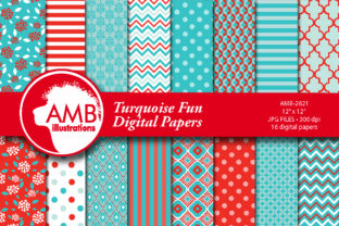 Turquoise Fun Floral Patterns: A Versatile Design Resource for Creative Projects