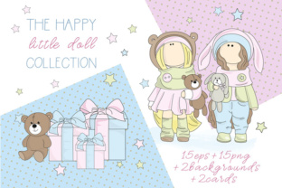 Unlock Creative Possibilities with the Tilda Dolls Color Vector Illustration Set