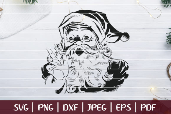 Vintage Christmas Santa Head SVG Pack for Creative Projects
