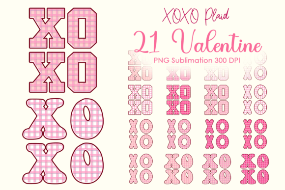 Xoxo Plaid Valentine PNG Clip Art: Strategic Design for Creative and Business Projects